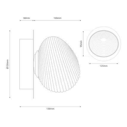 Applique a LED BOLLA LED/3W/230V cromo lucido