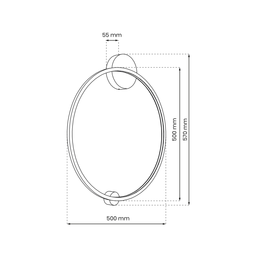 Applique a LED da bagno SATURNO LED/25W/230V IP44 oro