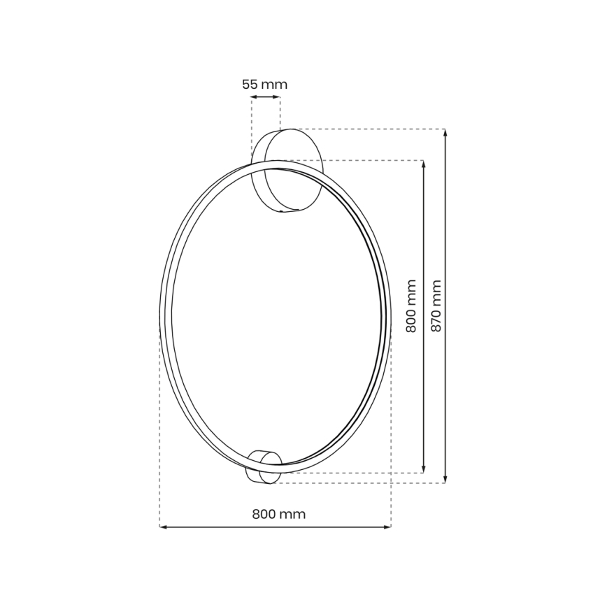 Applique a LED da bagno SATURNO LED/46W/230V IP44 oro