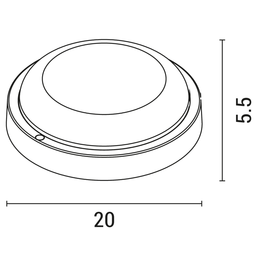 Applique a LED da esterno BULKHEAD LED/18W/230V 3000K IP54 bianco