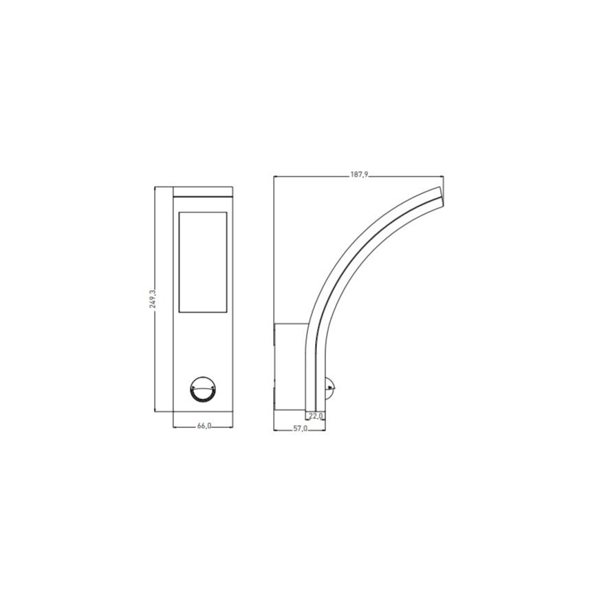 Applique a LED da esterno con sensore LED/10W/230V IP54