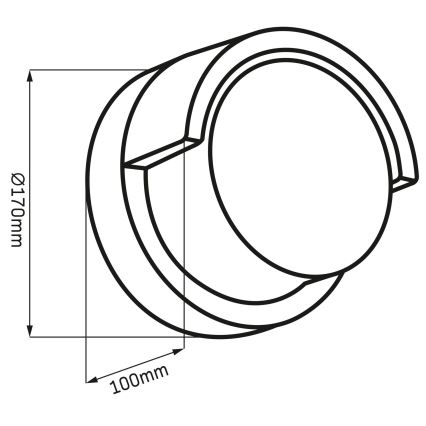 Applique a LED da esterno ESSEN LED/10W/230V IP44 nero