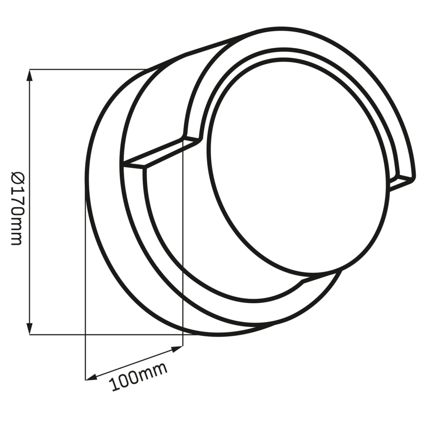 Applique a LED da esterno ESSEN LED/10W/230V IP44 nero