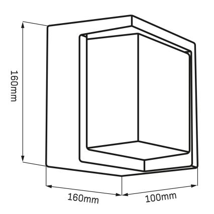 Applique a LED da esterno ESSEN LED/12W/230V IP44 nero
