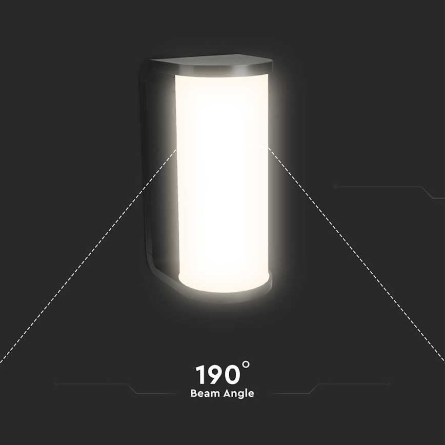 Applique a LED da esterno LED/12W/230V 3000/4200/6500K IP65 nero