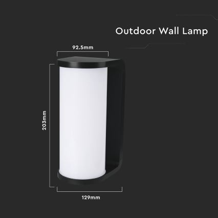 Applique a LED da esterno LED/12W/230V 3000/4200/6500K IP65 nero