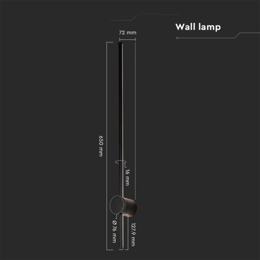 Applique a LED da esterno LED/12W/230V 4000K IP65 nero