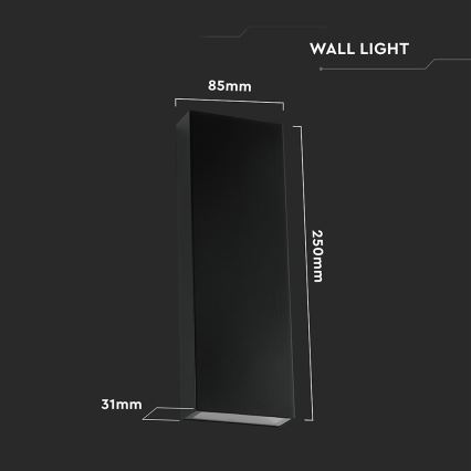 Applique a LED da esterno LED/8W/230V 4000K IP65 nero