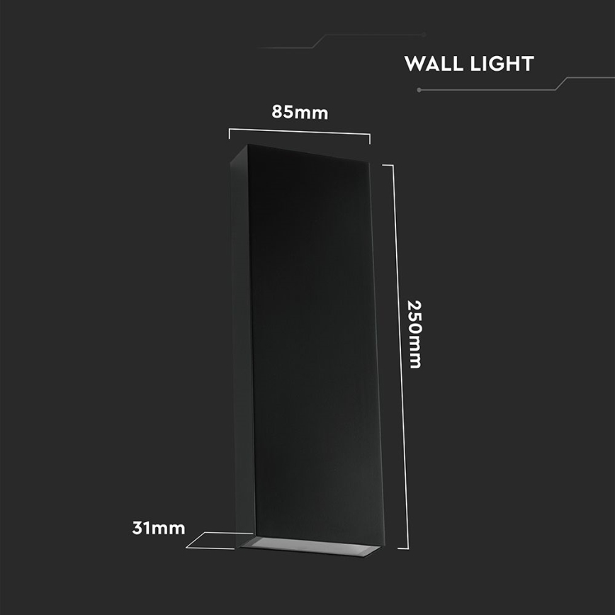 Applique a LED da esterno LED/8W/230V 4000K IP65 nero