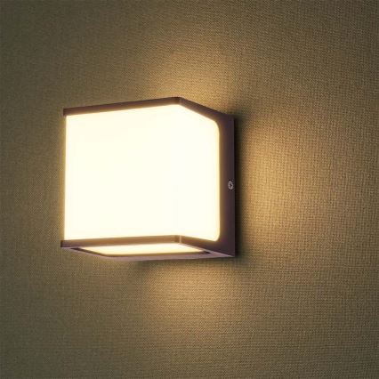 Applique a LED da esterno LED/8W/230V IP65 3000K marrone