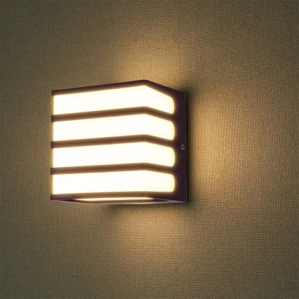 Applique a LED da esterno LED/8W/230V IP65 3000K marrone