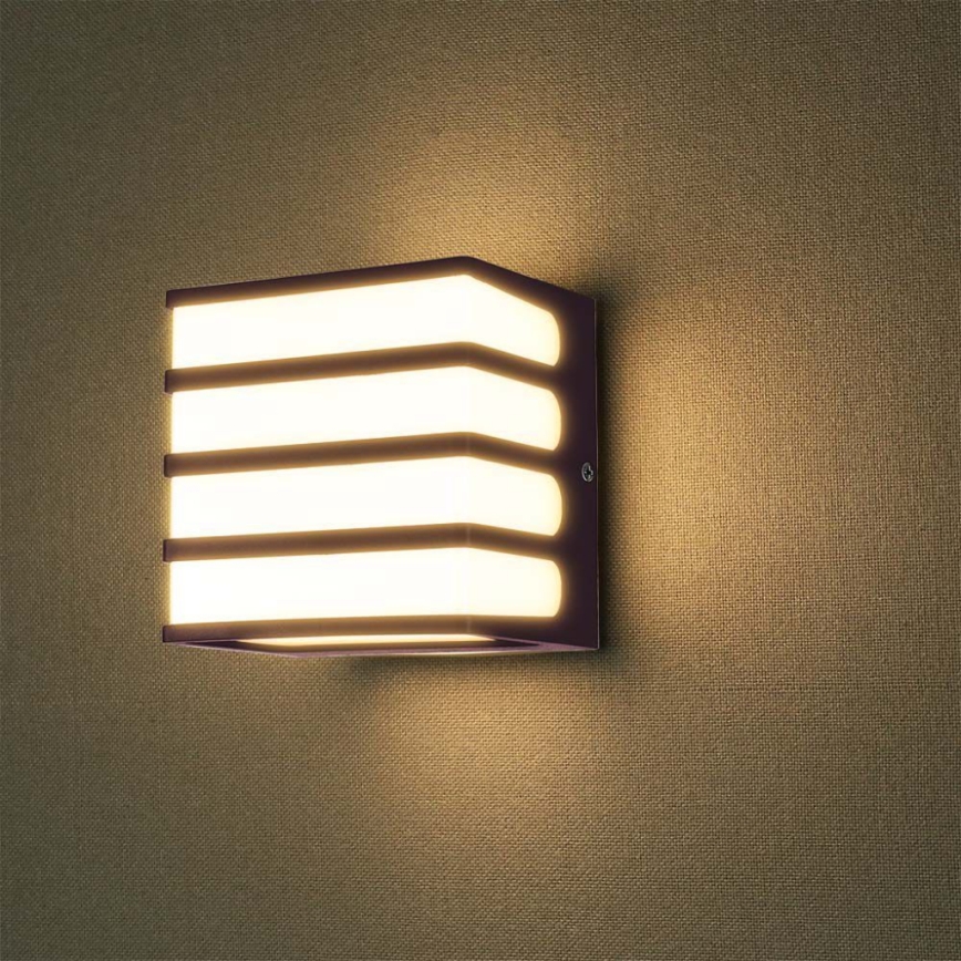 Applique a LED da esterno LED/8W/230V IP65 3000K marrone