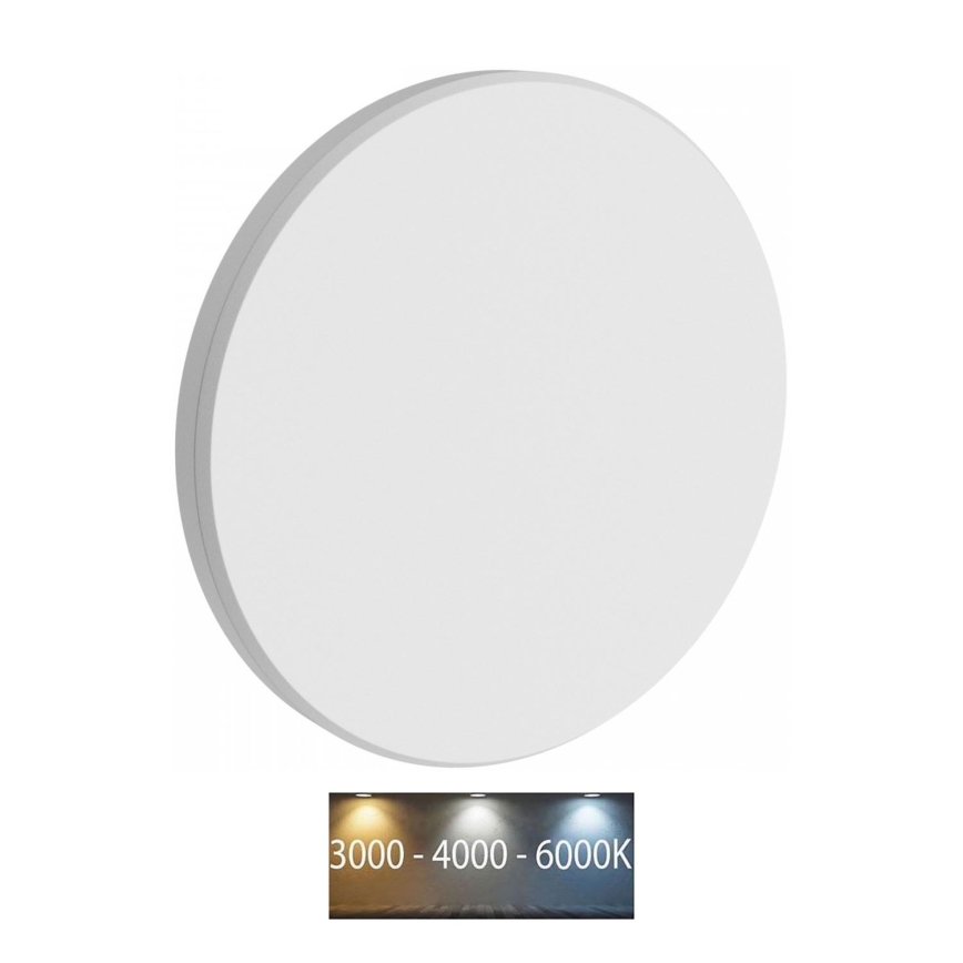 Applique a LED da esterno PIATTA LED/12W/230V 3000/4000/6000K diametro 18 cm IP44 bianco
