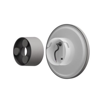 Applique a LED da esterno PIATTA LED/12W/230V 3000/4000/6000K diametro 18 cm IP44 grigio