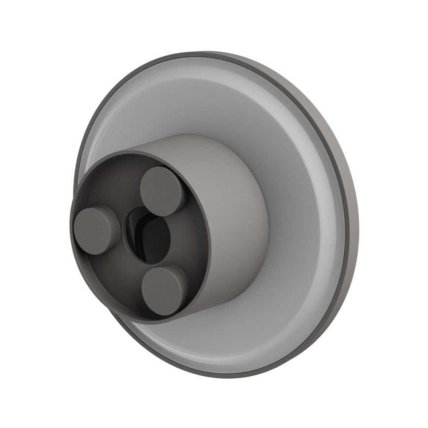 Applique a LED da esterno PIATTA LED/12W/230V 3000/4000/6000K diametro 18 cm IP44 grigio