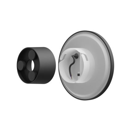 Applique a LED da esterno PIATTA LED/12W/230V 3000/4000/6000K diametro 18 cm IP44 nero