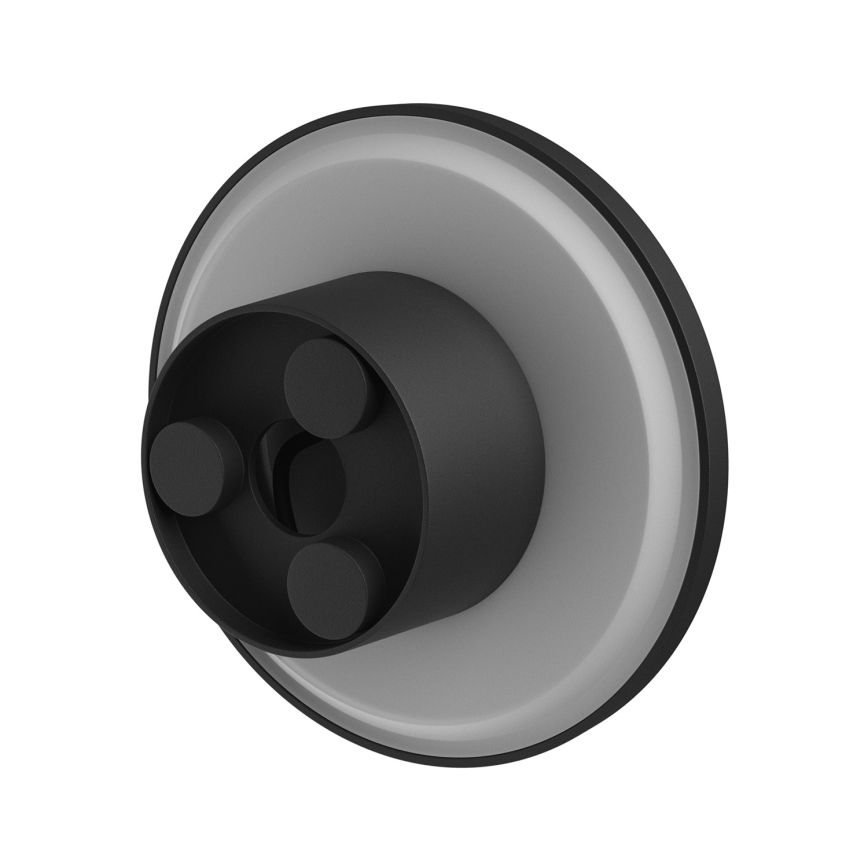 Applique a LED da esterno PIATTA LED/12W/230V 3000/4000/6000K diametro 18 cm IP44 nero