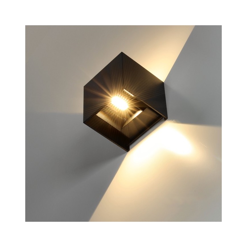 Applique a LED da esterno QUERK 2xLED/3W/230V 3000K IP54 nero