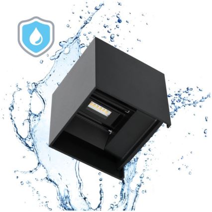 Applique a LED da esterno QUERK 2xLED/3W/230V 3000K IP54 nero