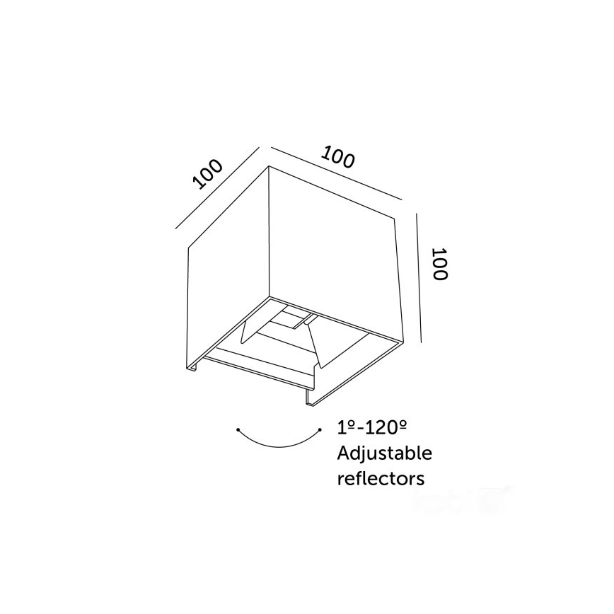 Applique a LED da esterno QUERK 2xLED/3W/230V 3000K IP54 nero