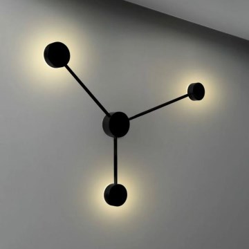 Applique a LED JOY 3xGX53/6W/230V nero