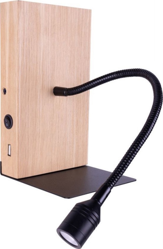Applique a LED LECTOR LED/2,5W/230V USB quercia