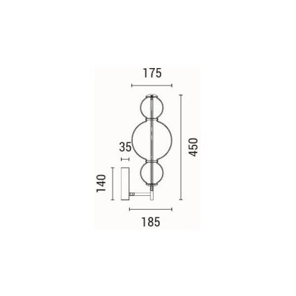 Applique a LED LED/12,6W/230V 3000K