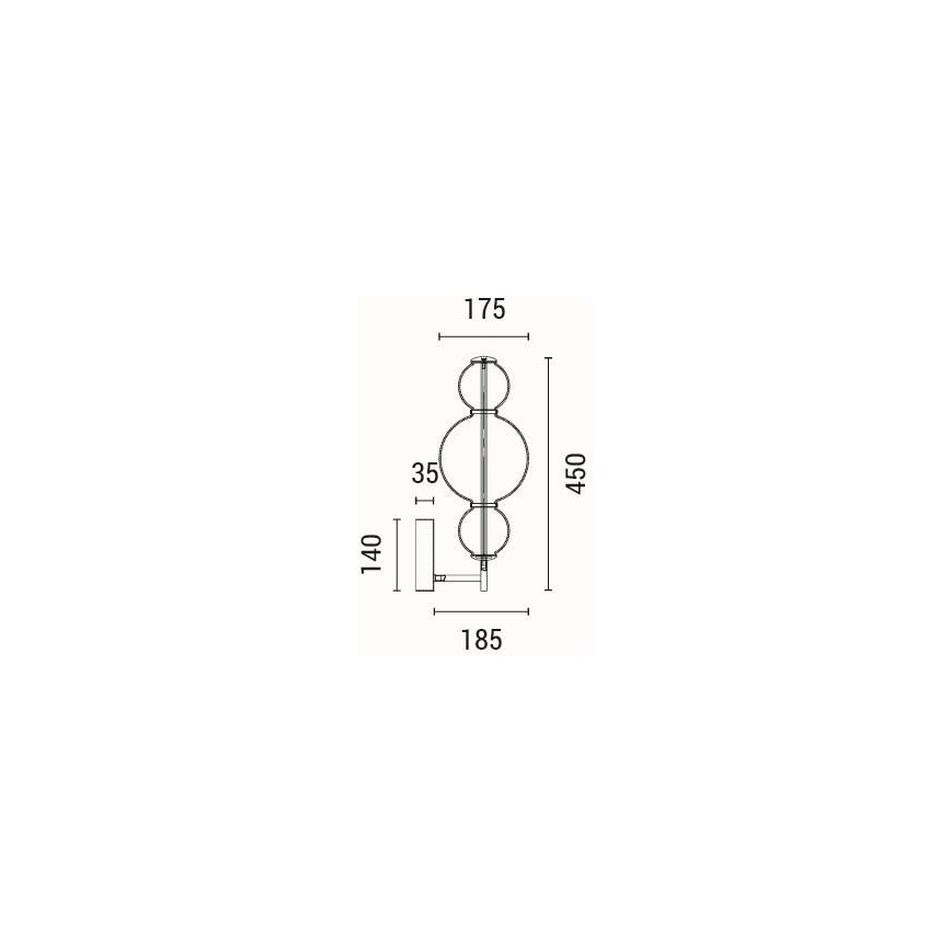 Applique a LED LED/12,6W/230V 3000K