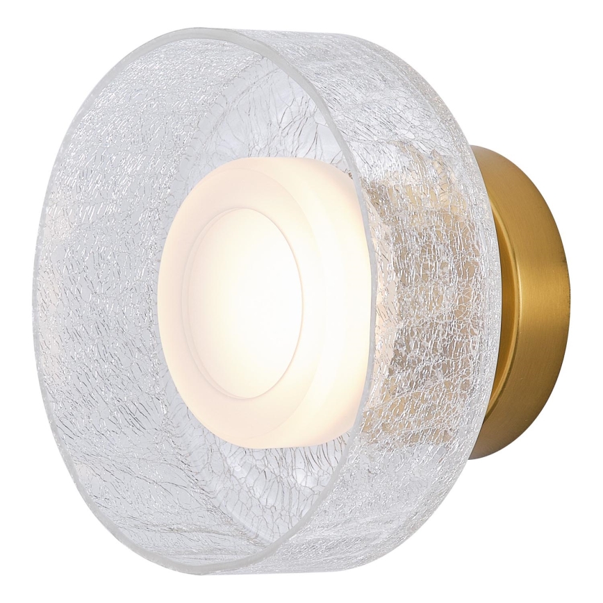Applique a LED LED/8W/230V 3000K oro/limpido