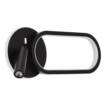 Applique a LED MONET LED/13W/230V + LED/2W 3000/4000/6000K nero