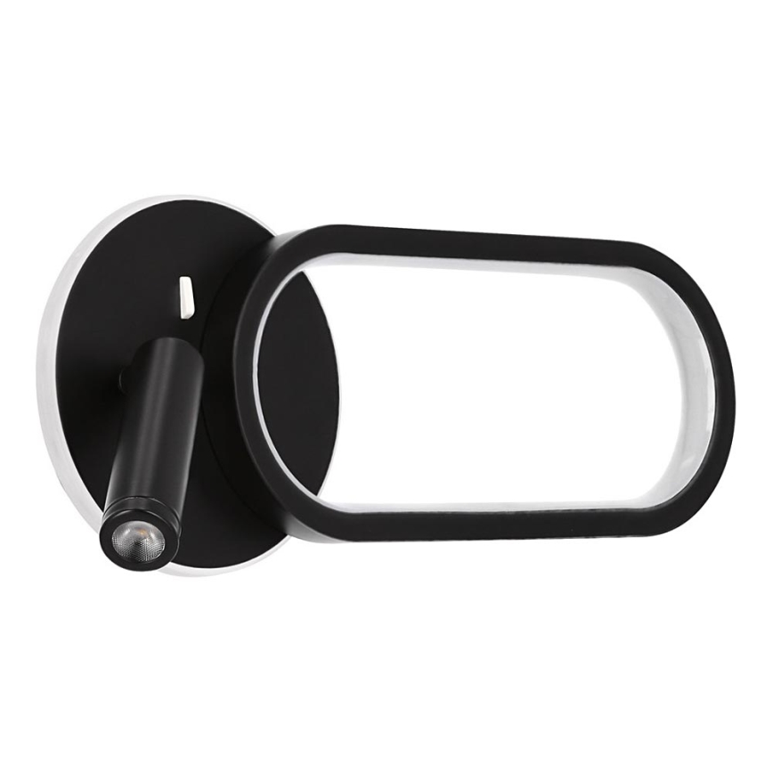 Applique a LED MONET LED/13W/230V + LED/2W 3000/4000/6000K nero