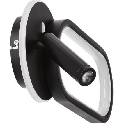 Applique a LED MONET LED/13W/230V + LED/2W 3000/4000/6000K nero