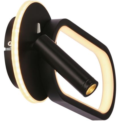 Applique a LED MONET LED/13W/230V + LED/2W 3000/4000/6000K nero