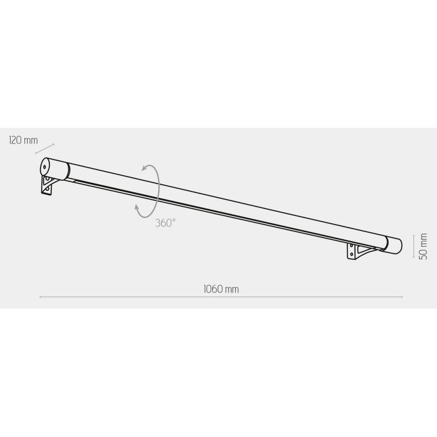 Applique a LED ROLLO LED/30W/230V legno