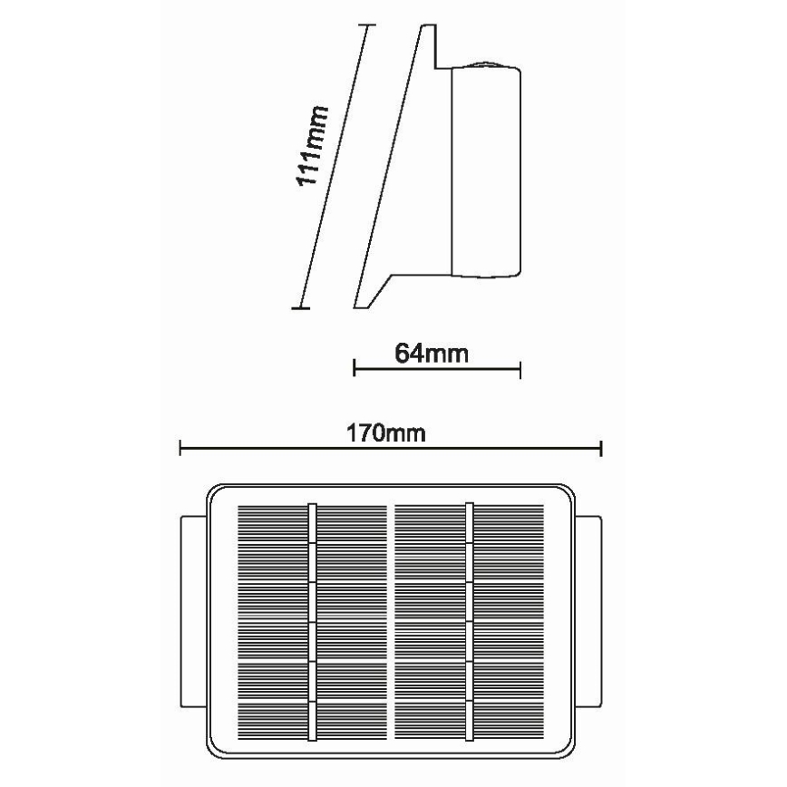 Applique a LED solare 4xLED/1,5W/3,7V IP54 nero