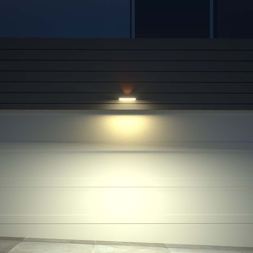 Applique a LED solare con sensore LED/3W/3,7V 3000K/4000K IP65 nero