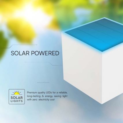 Applique a LED solare con sensore LED/3W/3,7V IP65 4000K bianco