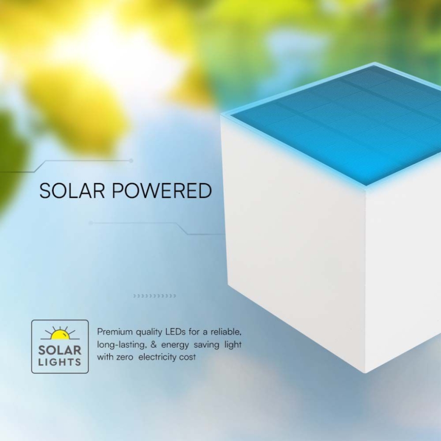 Applique a LED solare con sensore LED/3W/3,7V IP65 4000K bianco