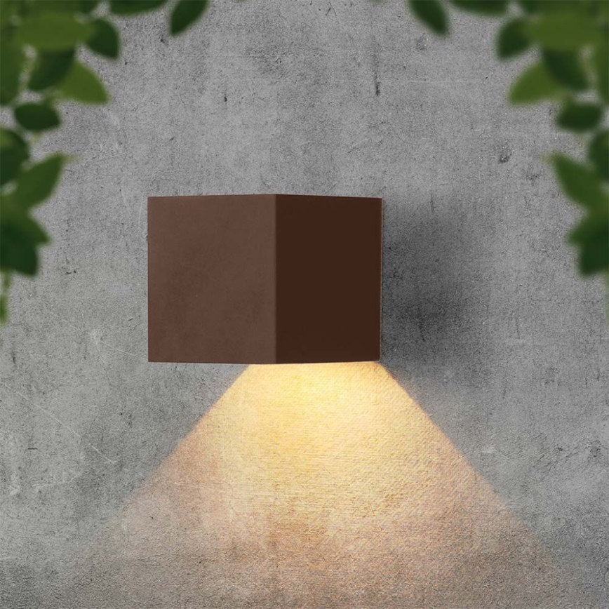Applique a LED solare con sensore LED/9W/3,7V IP65 4000K marrone