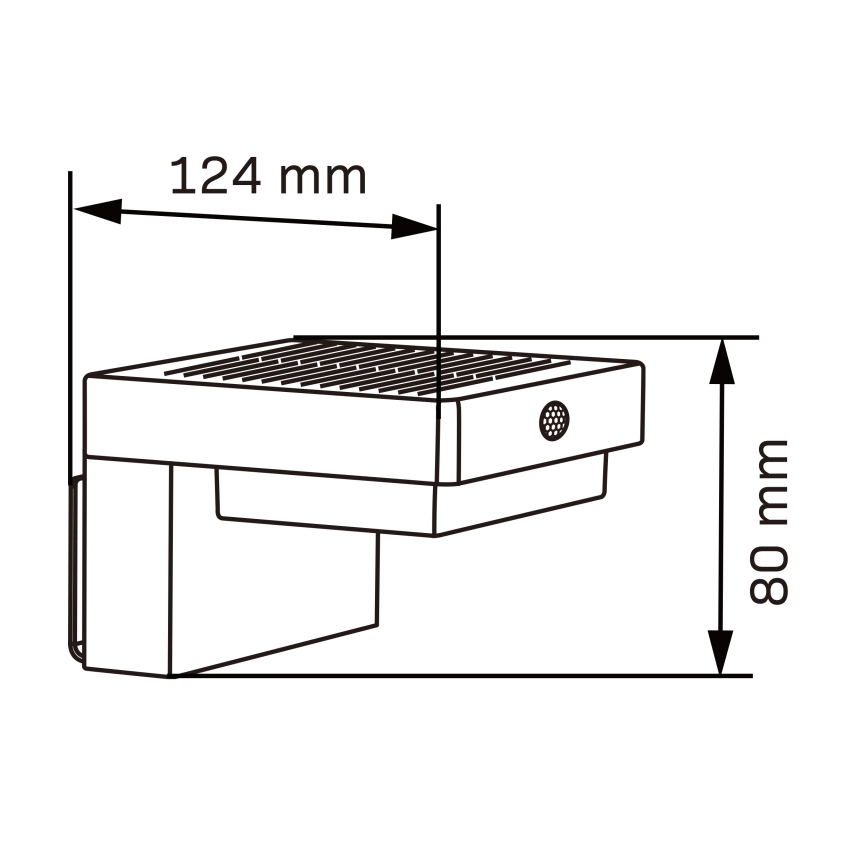 Applique a LED solare con sensore MALI LED/4,5W/3,7V 2000 mAh IP44 nero