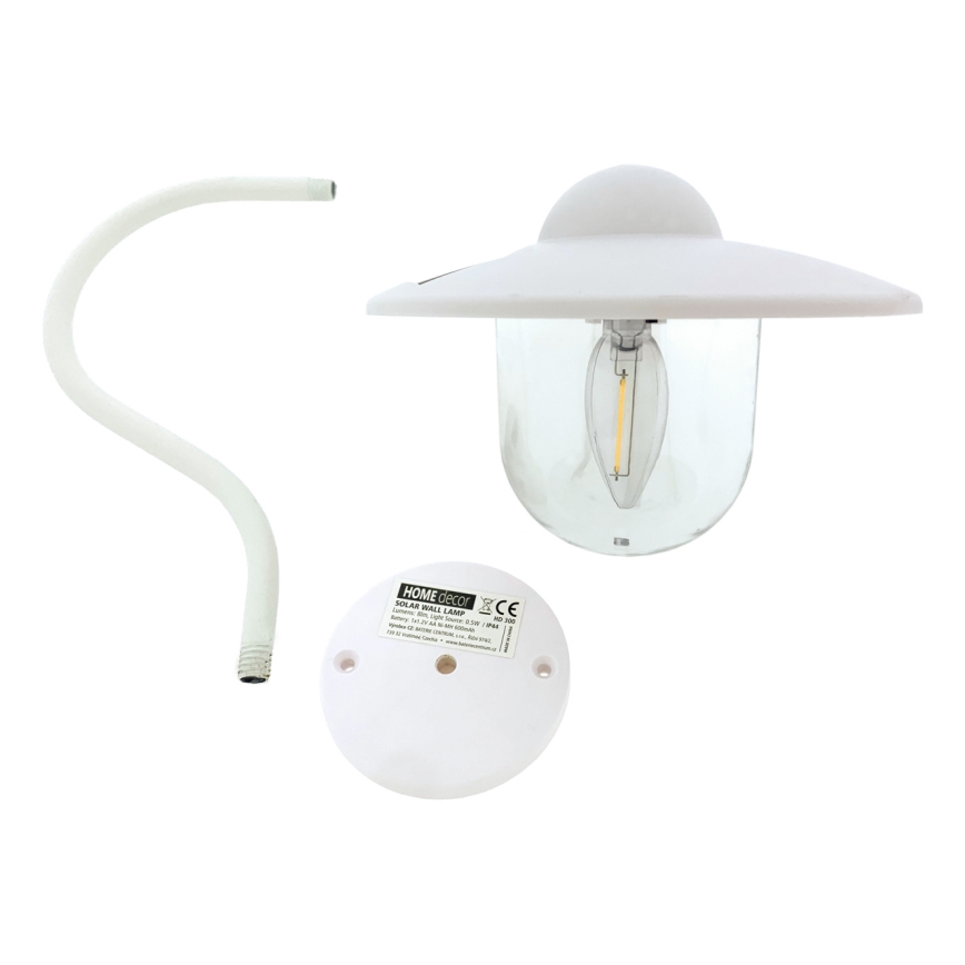 Applique a LED solare LED/0,5W/1,2V IP44 bianco