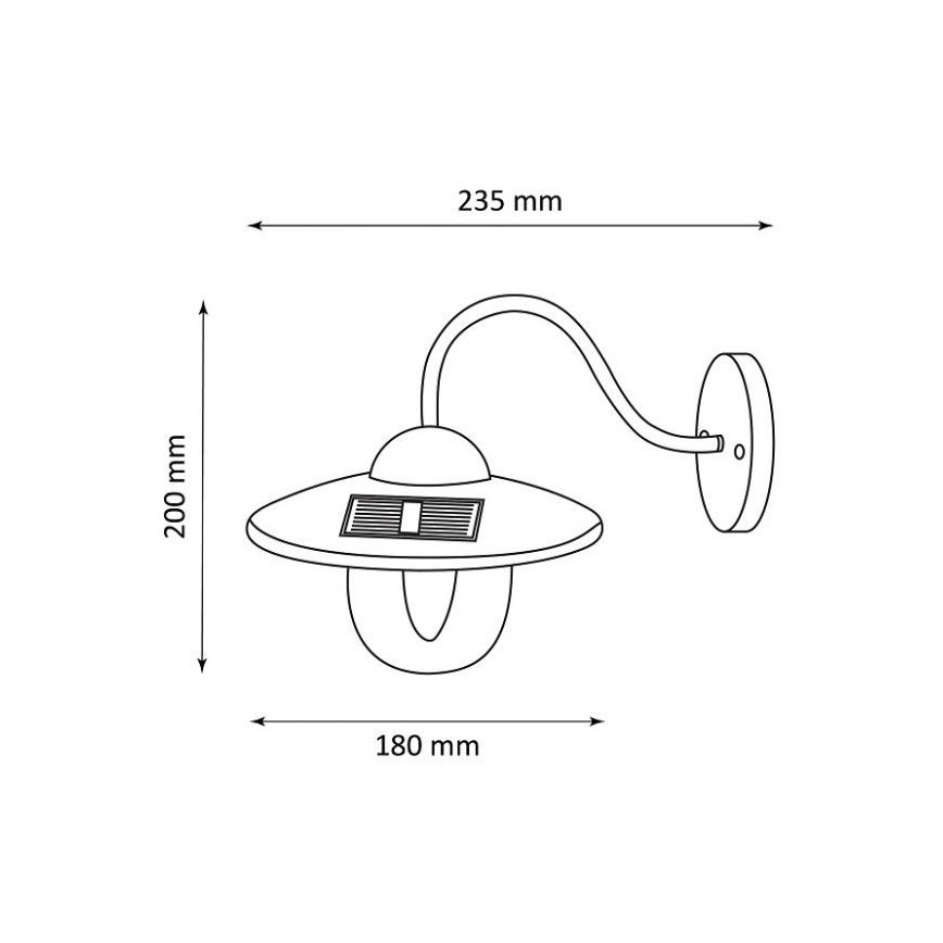 Applique a LED solare LED/0,5W/1,2V IP44 bianco
