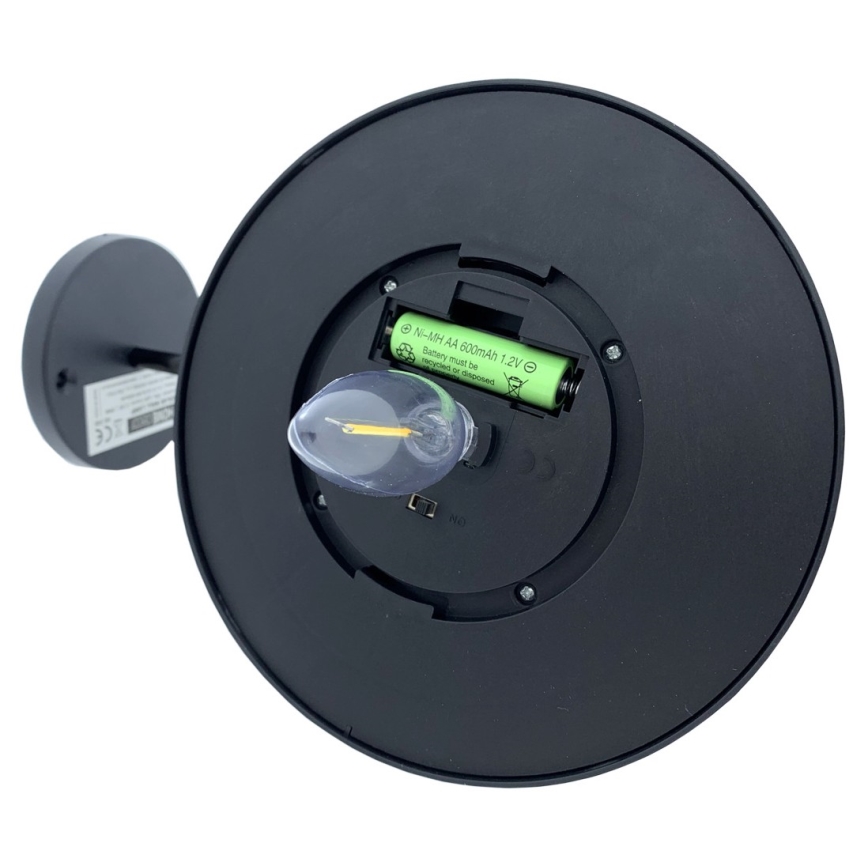 Applique a LED solare LED/0,5W/1,2V IP44 nero