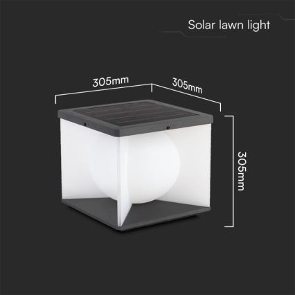 LED Dimmerabile solare Applique LED/8W/3,7V IP65 3000K + telecomando