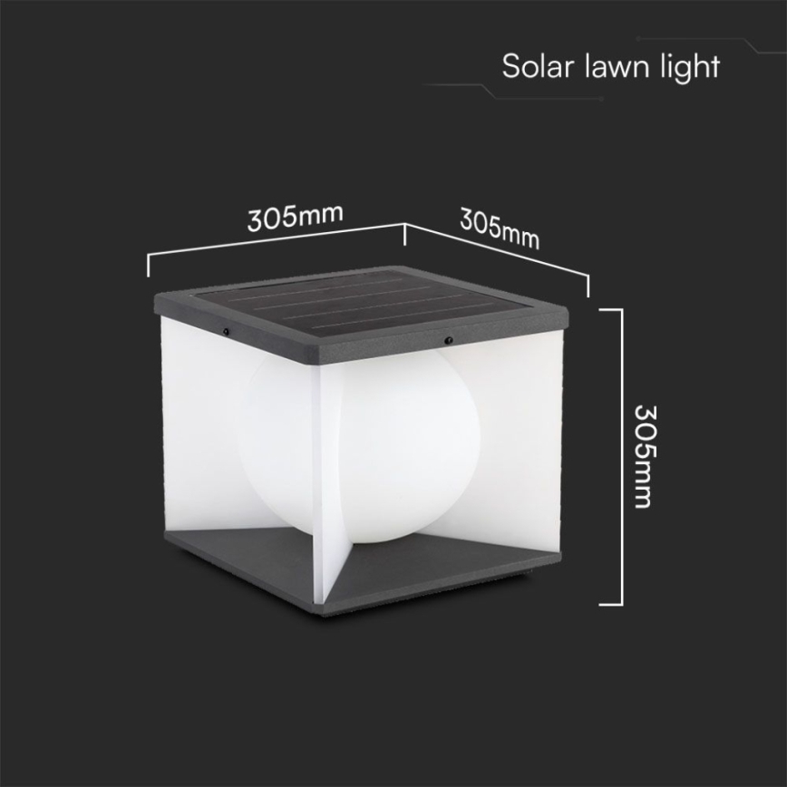 LED Dimmerabile solare Applique LED/8W/3,7V IP65 3000K + telecomando