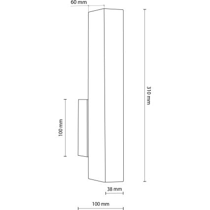 Applique a LED TEO LED/3W/230V 3000K pino