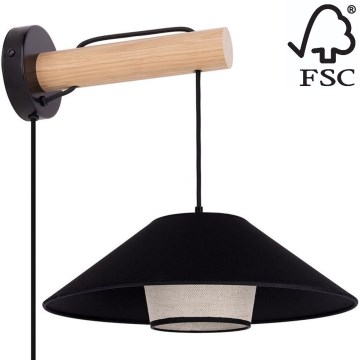 Applique AMIGO 1xE27/25W/230V quercia – FSC certificato