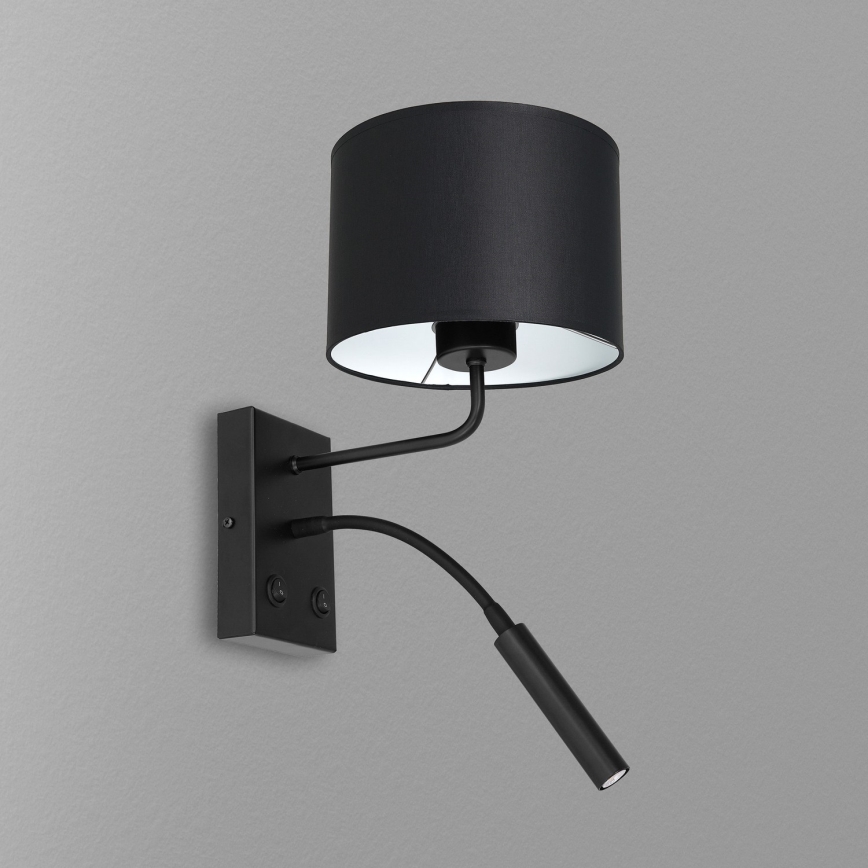 Applique ARDEN 1xE27/60W+1xG9/8W/230V nero/bianco