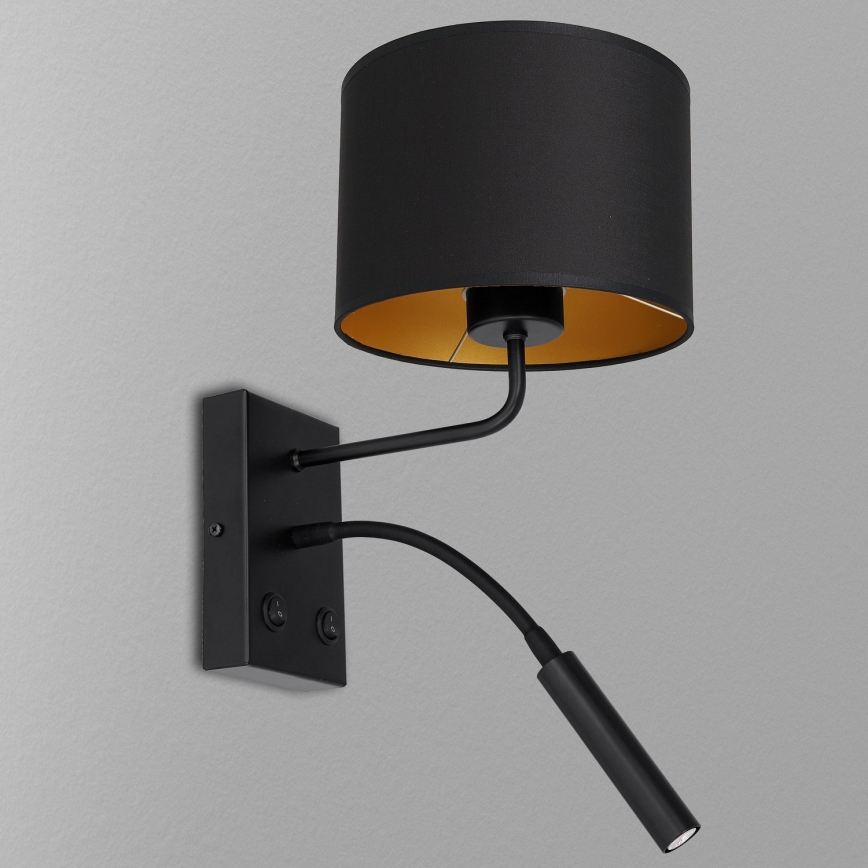 Applique ARDEN 1xE27/60W/230V + 1xG9/8W nero/oro