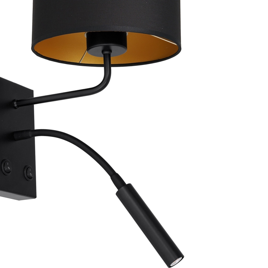 Applique ARDEN 1xE27/60W/230V + 1xG9/8W nero/oro